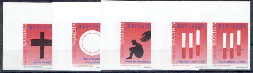 Namibia 2002 Aids set of 4  imperforate superb unmounted mint