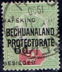 Mafeking 1900 Bechuanaland Protectorate Type II 6d on 2d very fine used.