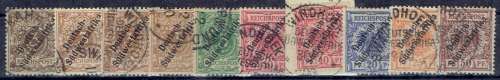 South West Africa 1898 German Reich oveprinted 1 hyphen set of 10 fine used