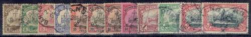 German East Africa 1901 Yacht No watermark set of 12 includes 2x 3R fine used