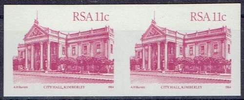 South Africa 1982 Building Defintive 11c imperforate pair very fine unmounted mint
