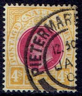 Natal 1902/03 KEVII 4s deep rose and maize very fine used