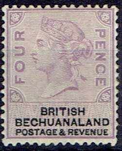 Bechuanaland 1888 Unappropriated Die 4d fine mint