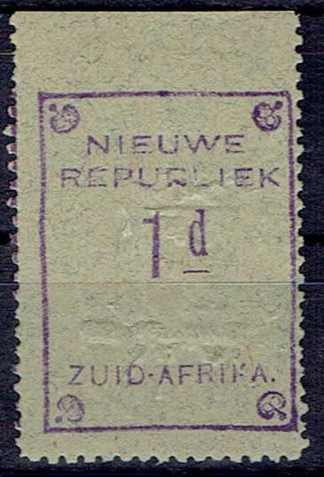 New Republic 1887 No date, blue  paper, 1d very fine mint