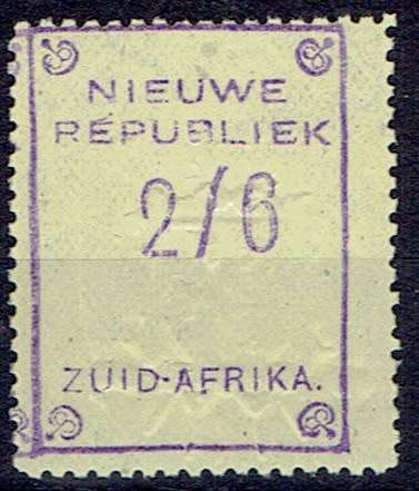 New Republic 1887 No date, yellow  paper, 2s6d very fine mint