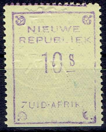 New Republic 1887 No date, yellow  paper, 10s very fine mint