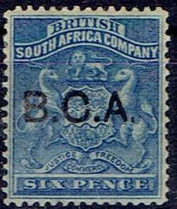 Nyasaland 1891/95 Rhodesia overprinted 6d deep blue fine mint