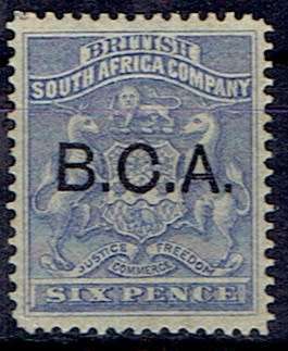 Nyasaland 1891/95 Rhodesia overprinted 6d ultramarine fine mint