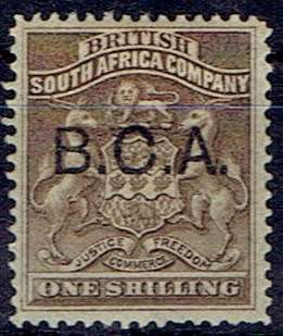 Nyasaland 1891/95 Rhodesia overprinted 1s grey-brown fine mint