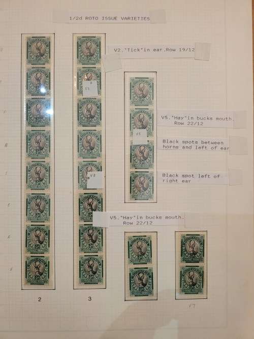 South Africa 1930 Roto Hyphenated Coil collection / Study of 1/2d, 1d and 2d
