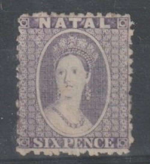 Natal 1865 QV 6d lilac fine mint