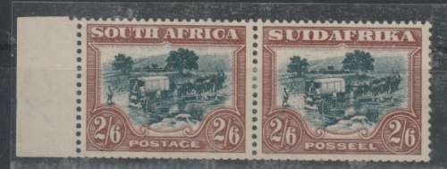 South Africa 1930Roto Unhyphenated 2s6d green and brown inverted watermark very fine unmounted mint
