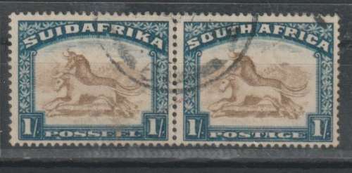 South Africa 1930 Roto Unhyphenated 1s twisted horn variety very fine used