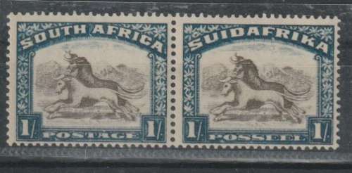 South Africa 1930 Roto Unhyphenated 1s twisted horn variety very fine mint