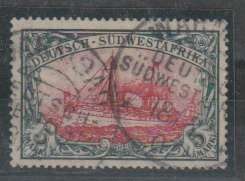South West Africa 1906 Yacht watermark 5Mk very fine used