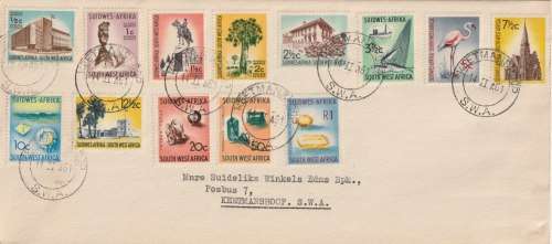 South West Africa 1961 set of 13 onfirst day cover, very fine
