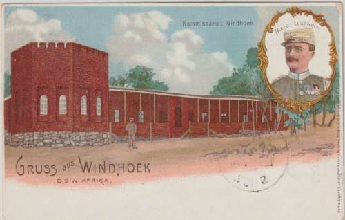 South West Africa 1898 10Pfg postal stationary postcard with Gruss Aus Windhoek on reverse