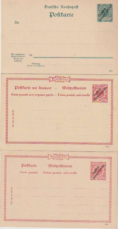 South West Africa 1897 German Colony Postal stationary lot of 8 very fine unused