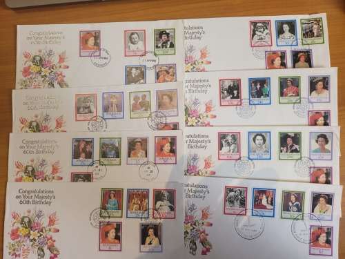 Commonwealth QEII 1986 60th Birthday first day covers x25 very fine