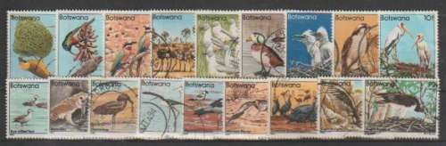 Botswana 1982 Birds set of 18 very fine used