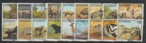 Botswana 1992 Animals set of 18 very fine used