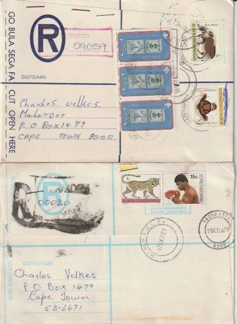 South Africa Homelands Transkei Bophuthatswana Venda genuine comercial covers fine and very scarce