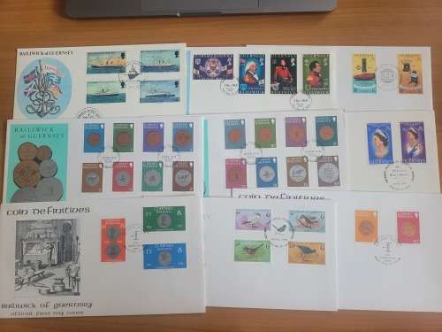 Guernsey small first day cover collection fine to very fine lot