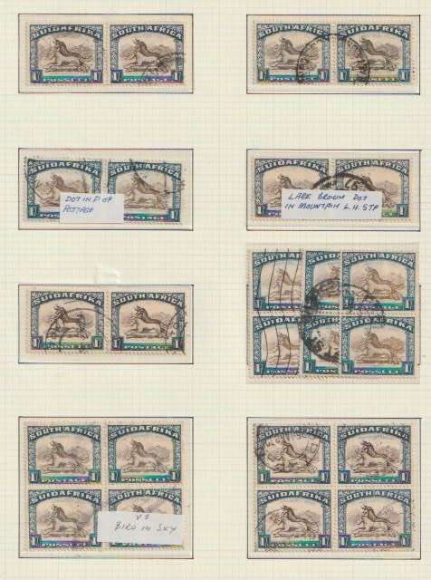 South Africa 1933 Unhyphenated Roto 1s mainly upright watermark with some plate flaws fine