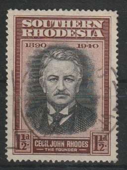 Southern Rhodesia 1940 BSAC jubilee 1 1/2d collar plate flaw