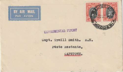 Southern Rhodesia 1931 First Flight cover Salisbury to Cape Town very fine