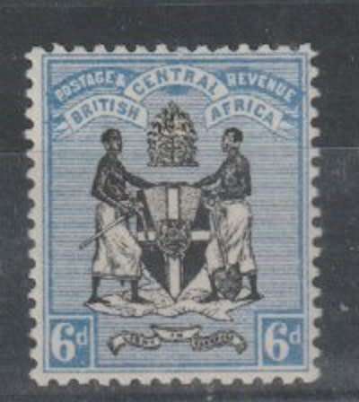 Nyasaland 1895 Arms No wamk 6d fine mint