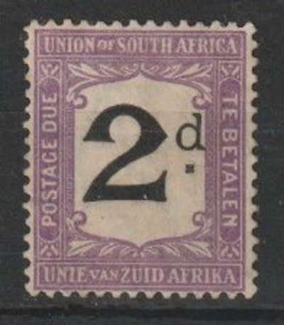 South Africa Postage Due 1914/22 2d inverted watermark, very fine mint, scarce