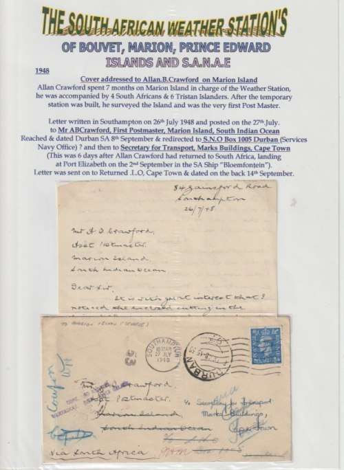 South Africa 1948-2014 Marions Island, SANAE, SA weather stations collection in 6 binders