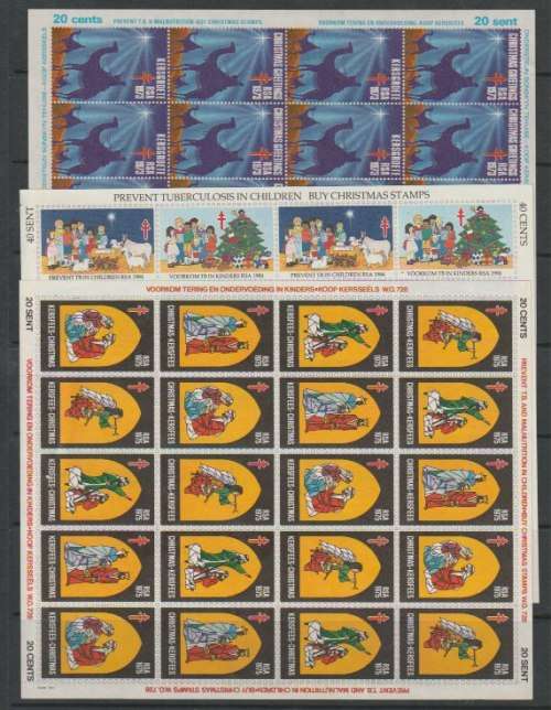 South Africa 1972-84 Christams full sheets x8 very fine