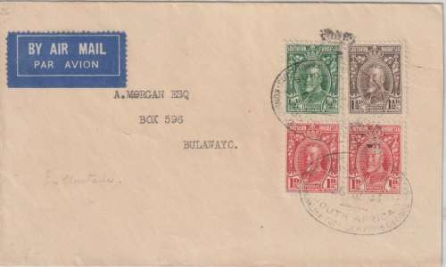 Southern Rhodesia 1934 Royal Tour special oval cancel on cover from Umtali to Salisbury very fine