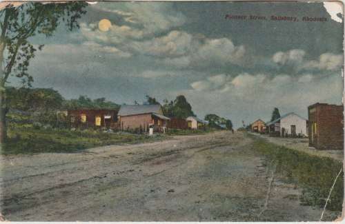 Rhodesia BSAC 1911 Salisbury Pioneer Street picture postcard fine