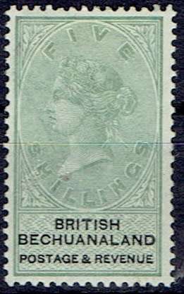Bechuanaland 1888 Unappropriated Die 5s fine mint