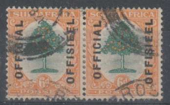 South Africa Officials 1928 6d very fine used
