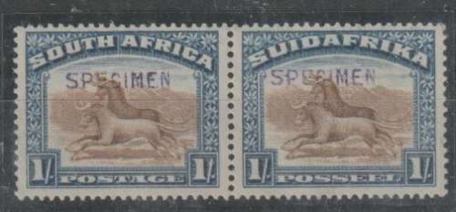 South Africa 1927 London 1s overprinted SPECIMEN fine mint