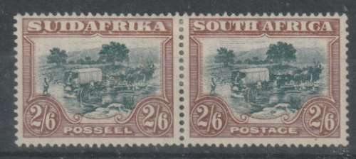 South Africa 1930 Roto Unhyphenated 2s6d green & brown fine mint