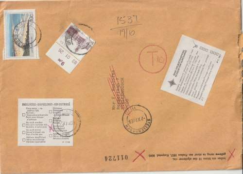 South Africa 1983/87 Building Definitive stamps used on 2 covers as postage dues