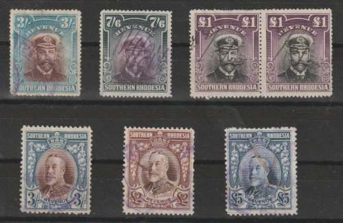 Southern Rhodesia Revenue KGV lot used  fine