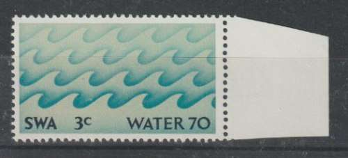 South West Africa 1970 Water 3c Harrison paper no phosphor bands error