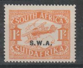 South West Africa 1930 Airmail 1st printings 1s very fine mint