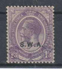 South West Africa 1927 KGV 1s3d overprint above value tablet fine used
