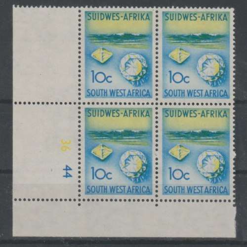 South West Africa 1962 1st Definitive No wmk 10c control block of 4  very fine unmounted mint