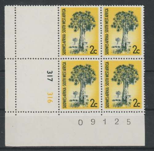South West Africa 1970 1st Definitive New Design  2c, c/blk of 4  very fine unmounted mint