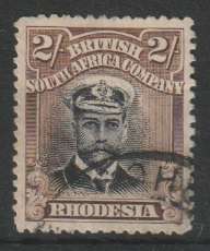 Rhodesia BSAC 1913/22 KGV Admiral Die 1  perf 14 2s  fine used