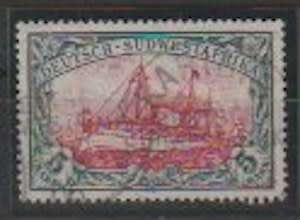 South West Africa 1901 Yacht no watermark 5mk  very fine used