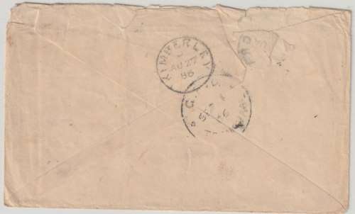 Cape of Good Hope 1886 1d pair on Bowden cover to Barberton Kaap Gold Fields